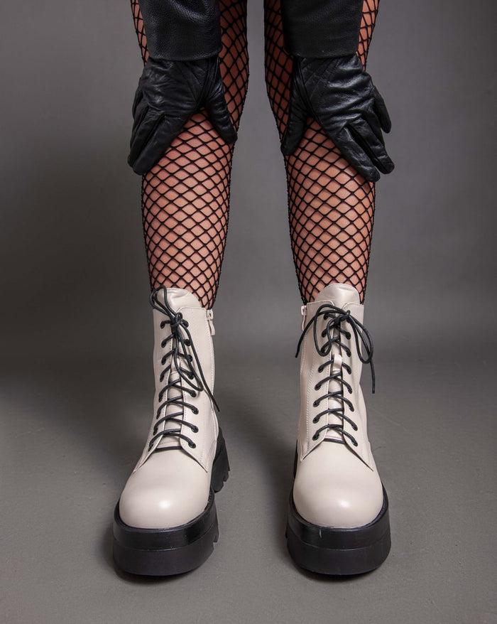 Bree Biker Half Boot - Beige