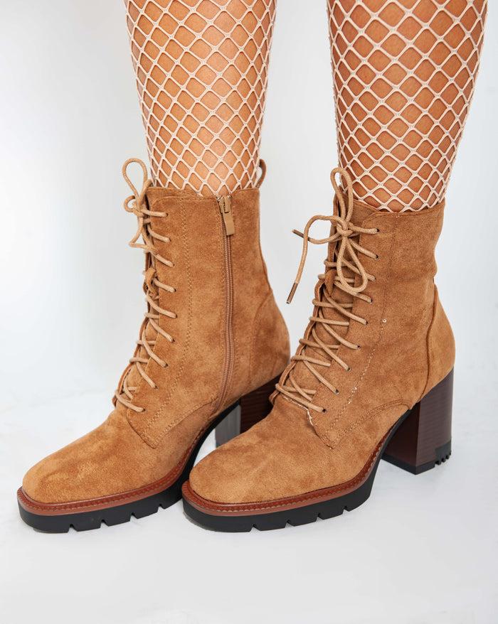 bree Block heel booties - Camel