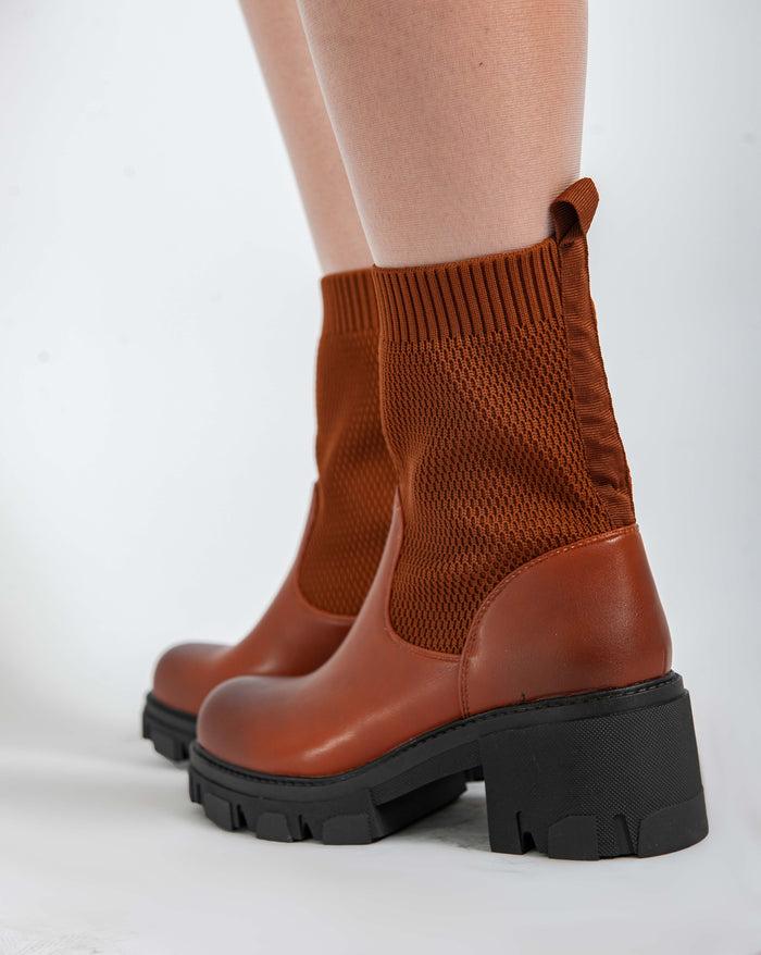 Bree Chunky Ankle Boots - Camel