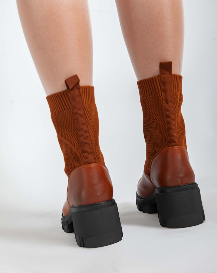 Bree Chunky Ankle Boots - Camel