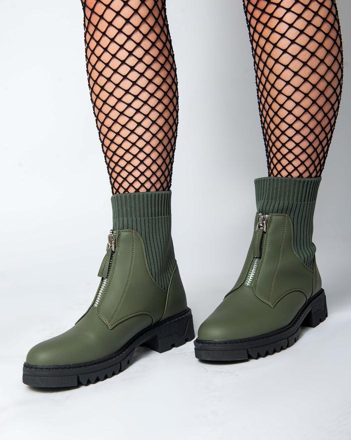 bree Chunky zip up ankle boots - Oilve