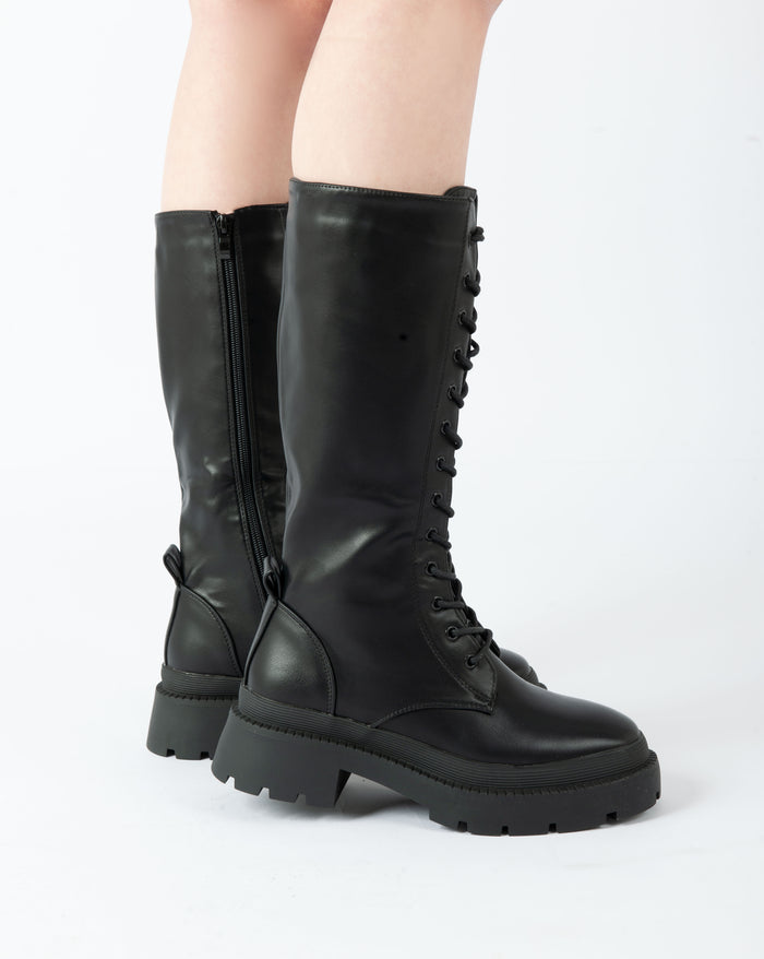 Bree Classic Lace-Up Boots - Black