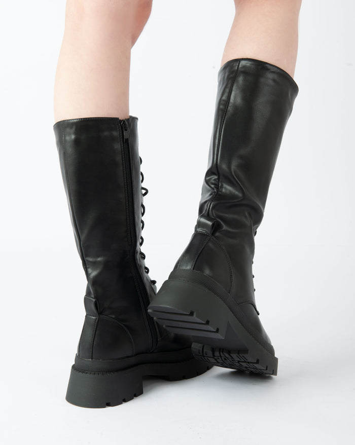 Bree Classic Lace-Up Boots - Black