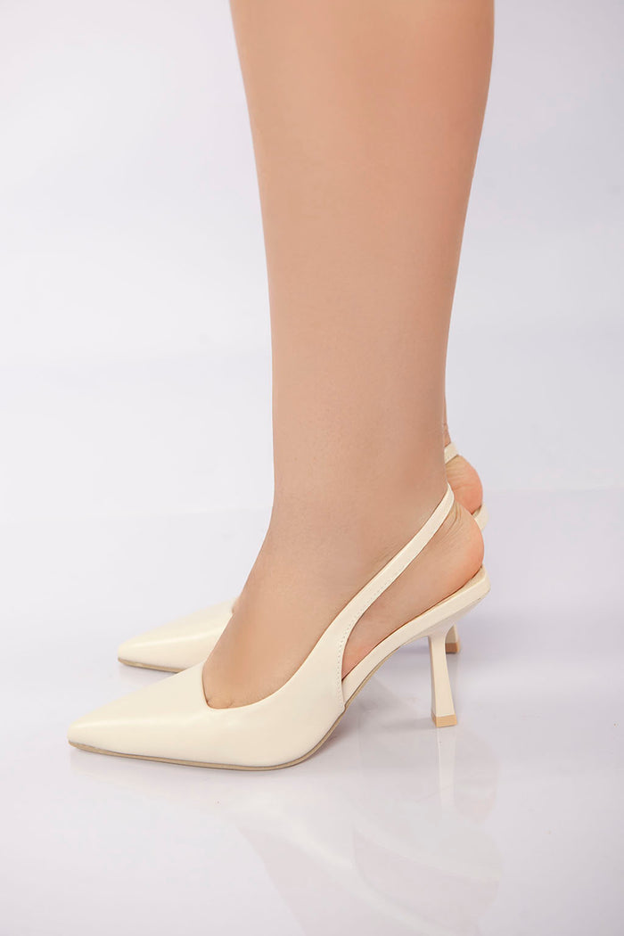 bree Classic V-Cut Heel - Beige