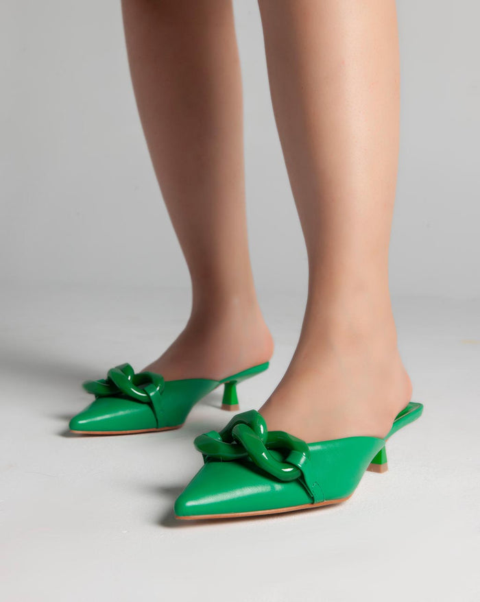 Bree Closed Toe Mules - Sandals - Green