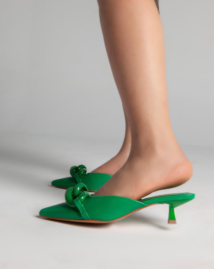 Bree Closed Toe Mules - Sandals - Green
