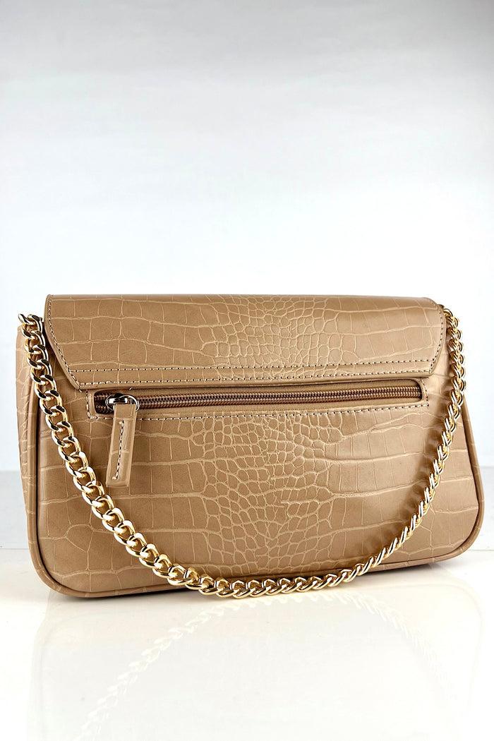 Bree Croc Leather Mini Hand Bag