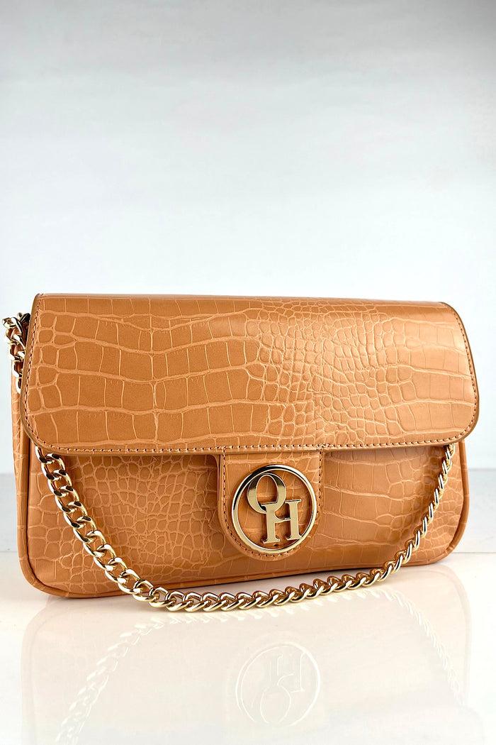 Bree Croc Leather Mini Hand Bag