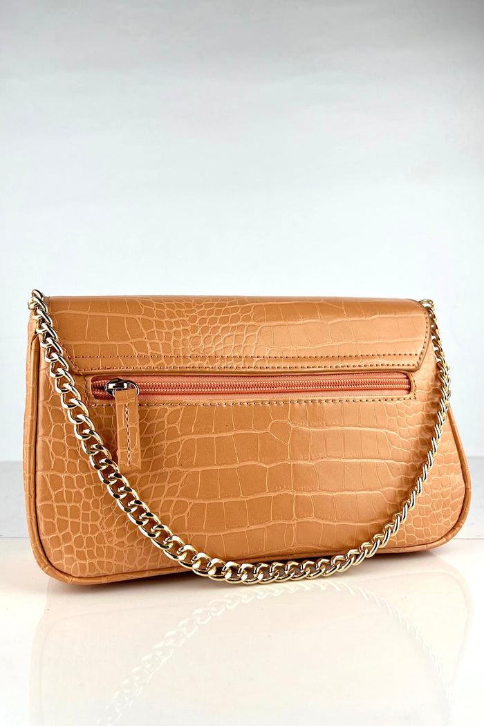 Bree Croc Leather Mini Hand Bag