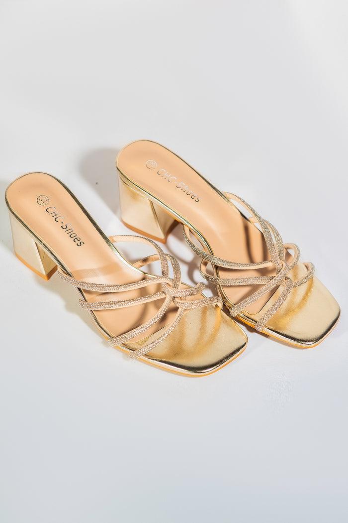 bree Entangled Heels - Gold