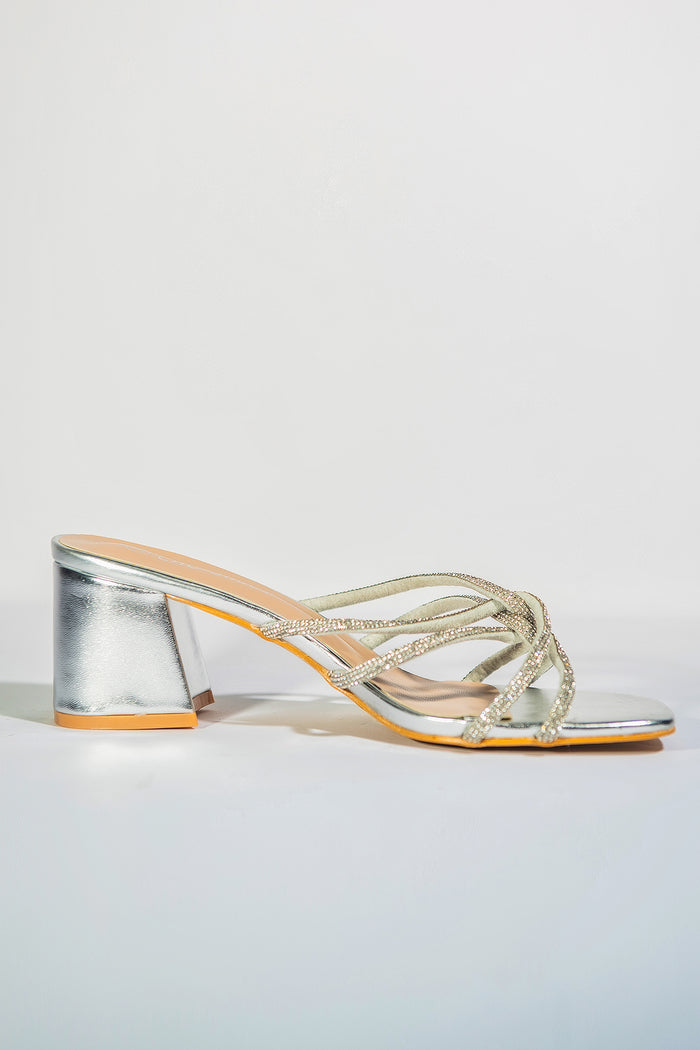 Bree Entangled Heels - Silver