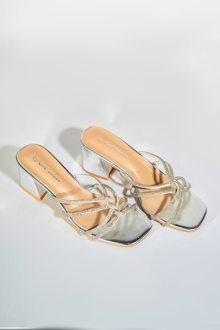 bree Entangled Heels - Silver