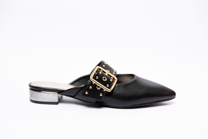 bree Flat Heel Pointed Toe Buckle Strap
