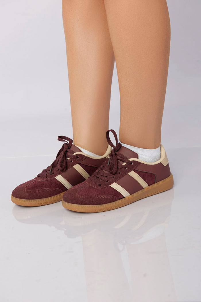 Bree Heritage Court Lace-Up - Wine