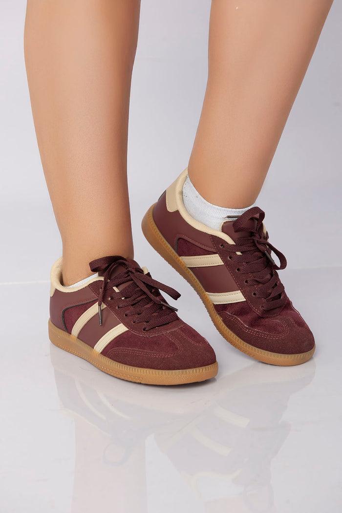 Bree Heritage Court Lace-Up - Wine