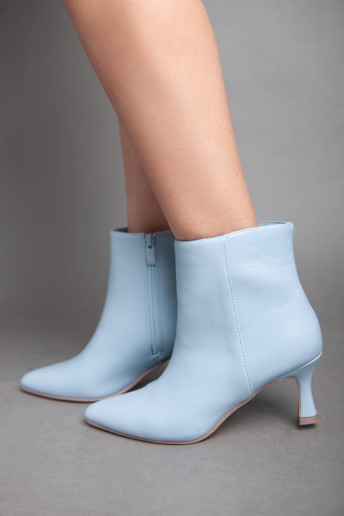 Bree High Heel Classy Ankle Boot - Babyblue