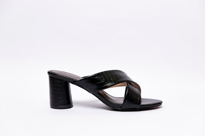 Bree Holographic Cross Strap - Mules