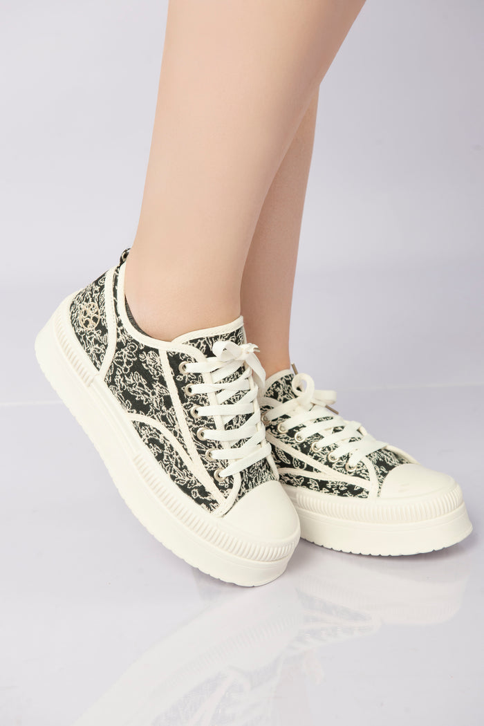 Bree Ink Weave Sneakers - Black