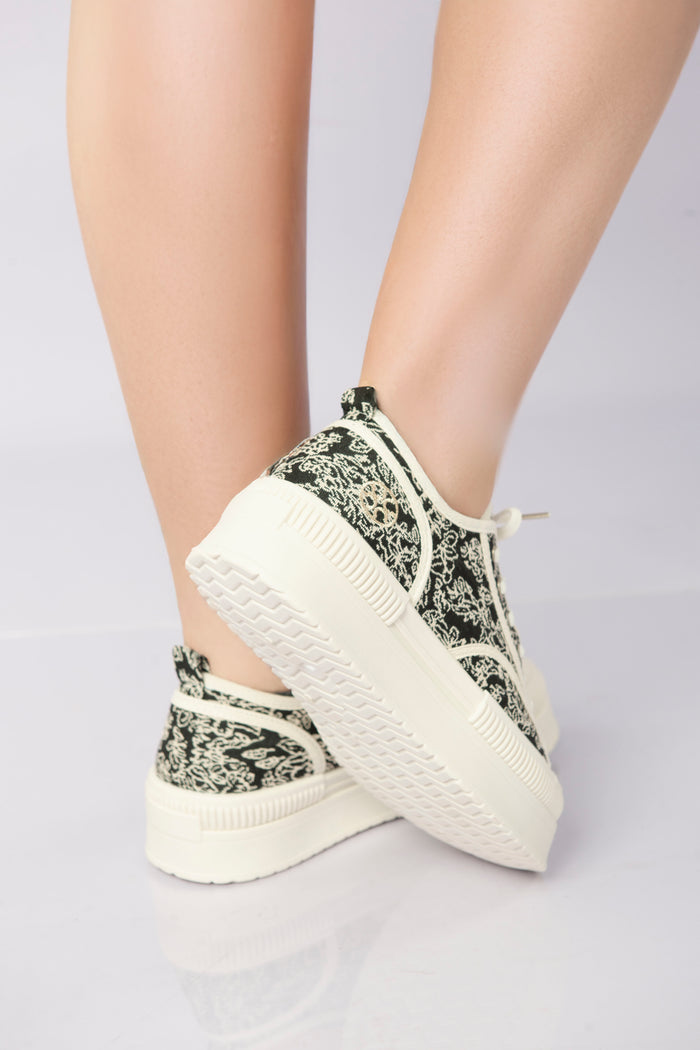 Bree Ink Weave Sneakers - Black