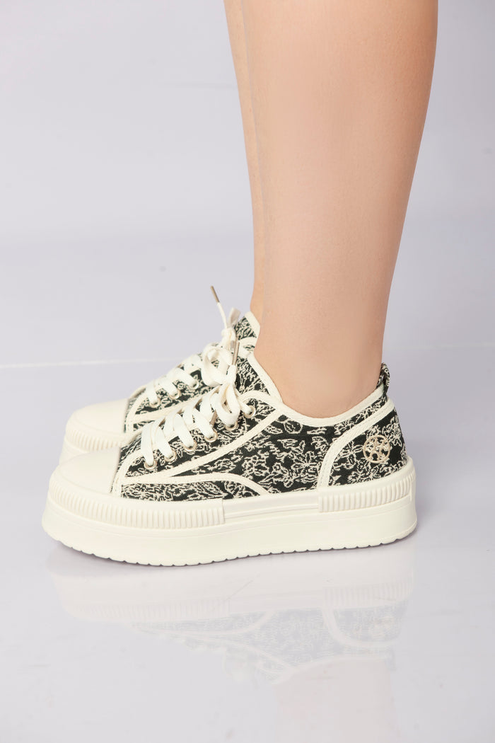 bree Ink Weave Sneakers - Black