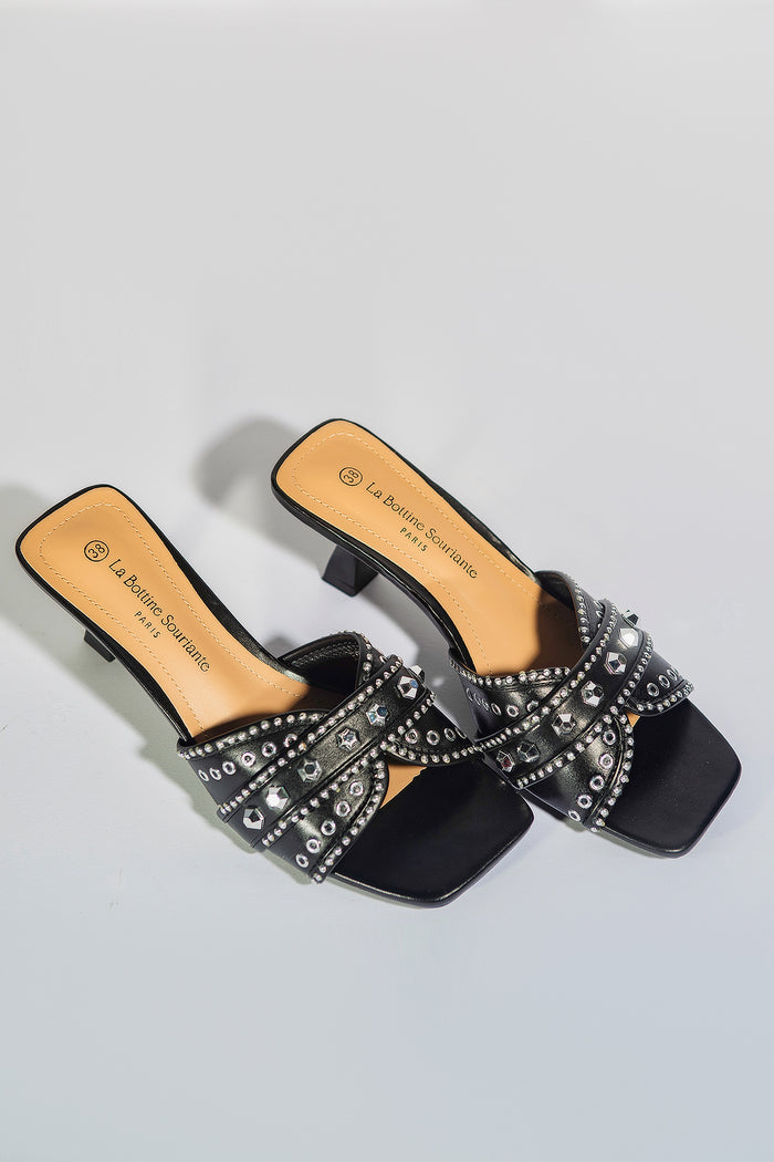 bree Jewels Heels - Black