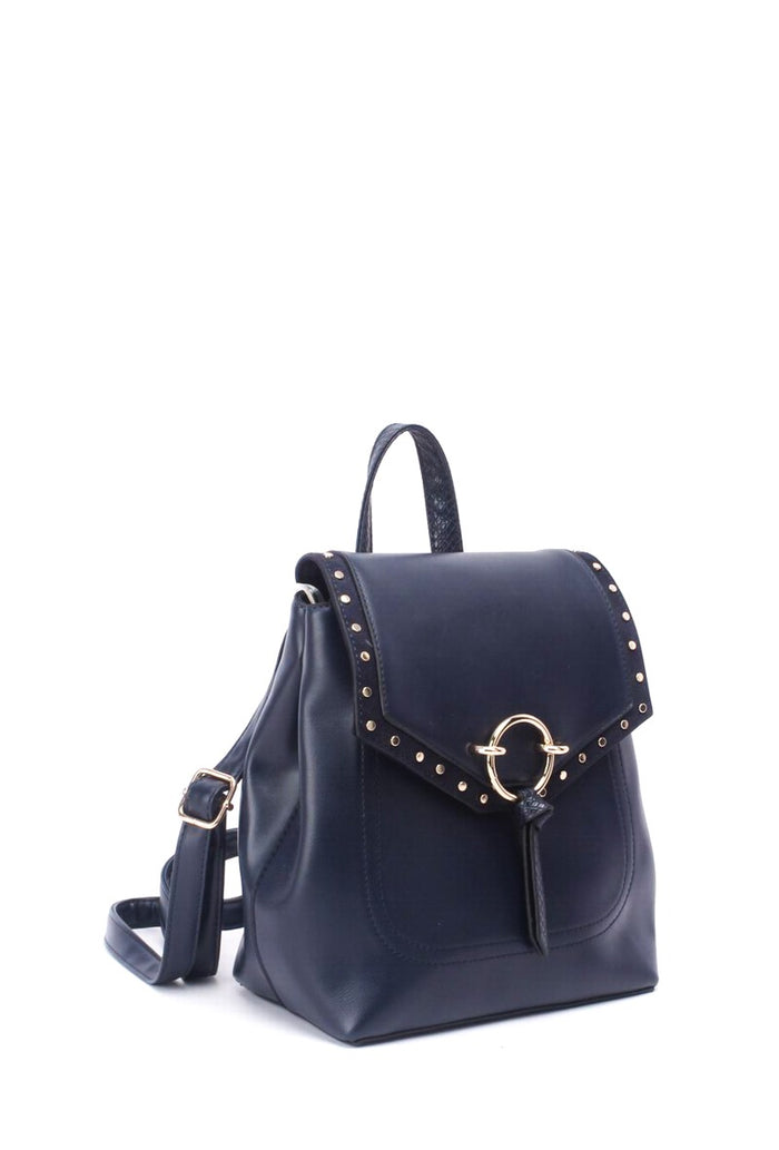 Bree Kate Leather Backpack - Blue