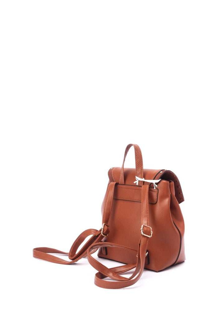 Bree Kate Leather Backpack - Camel