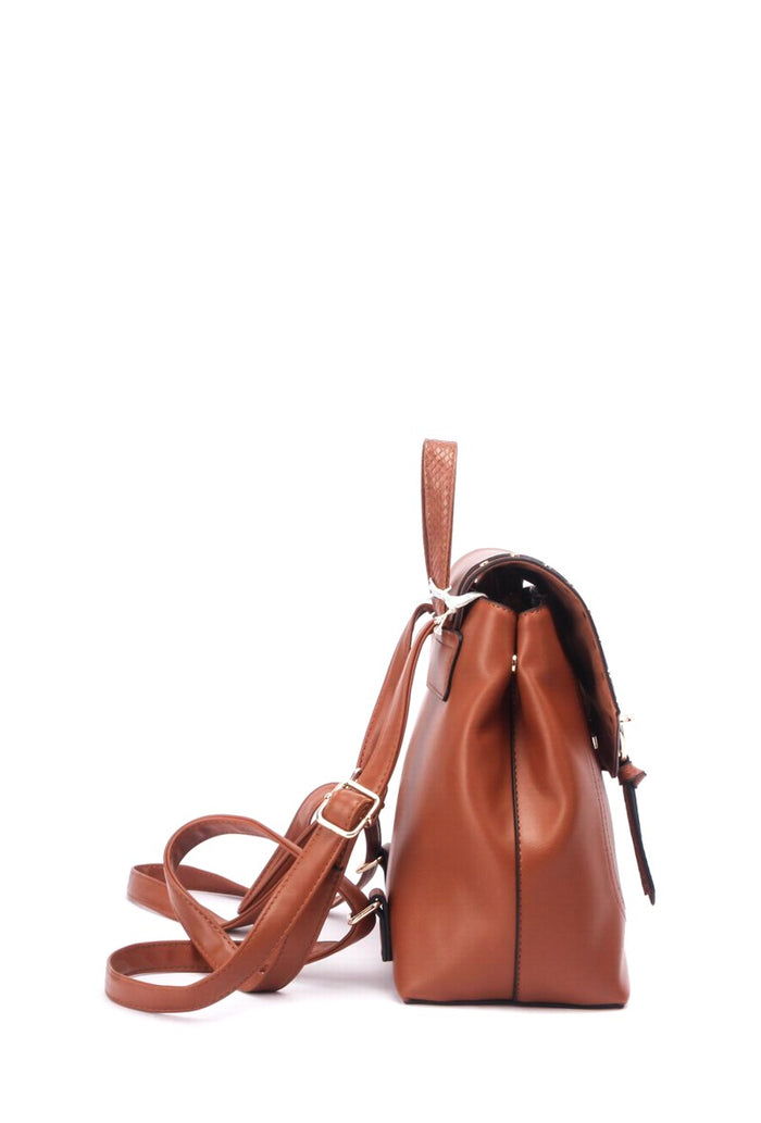 Bree Kate Leather Backpack - Camel