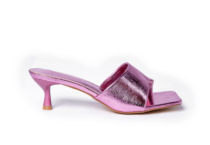Bree Logan Metallic Mules - Sandal Heels