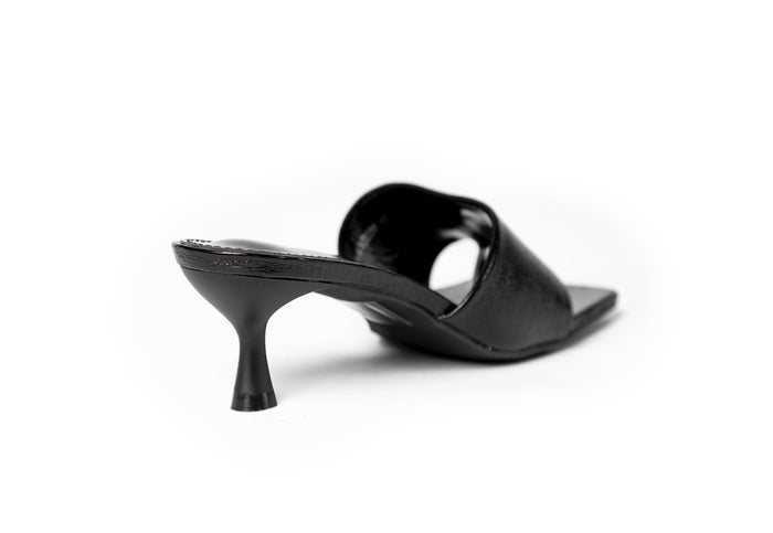 Bree Logan Metallic Mules - Sandal Heels - Black