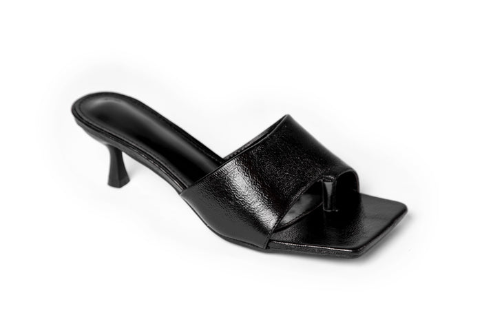 bree Logan Metallic mules - Sandal Heels - Black