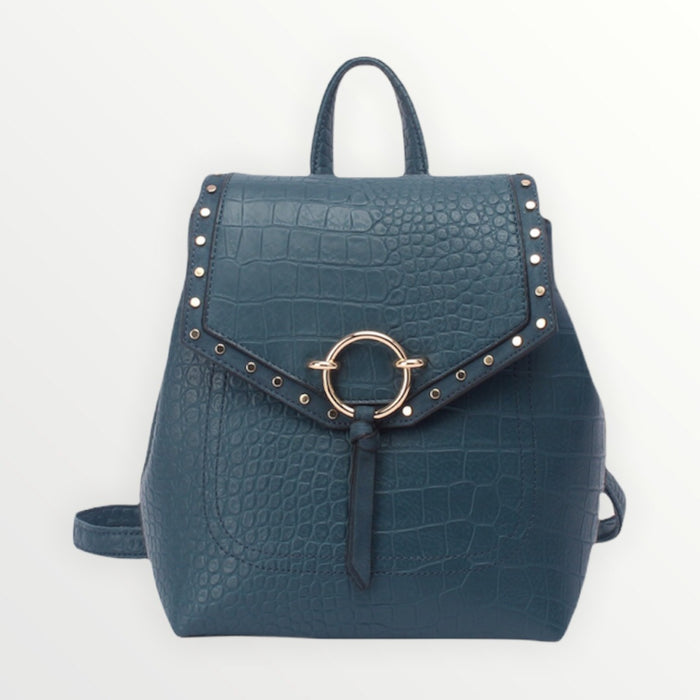 bree Luna leather backpack - Petrole