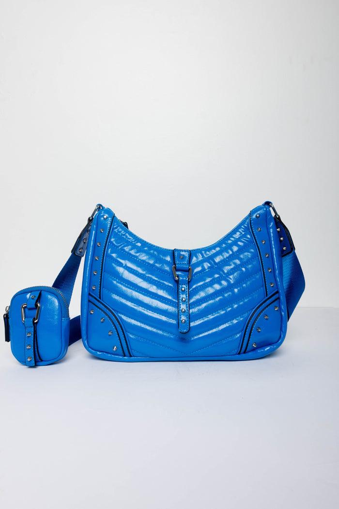 bree Metallic Hand Bag With Pocket