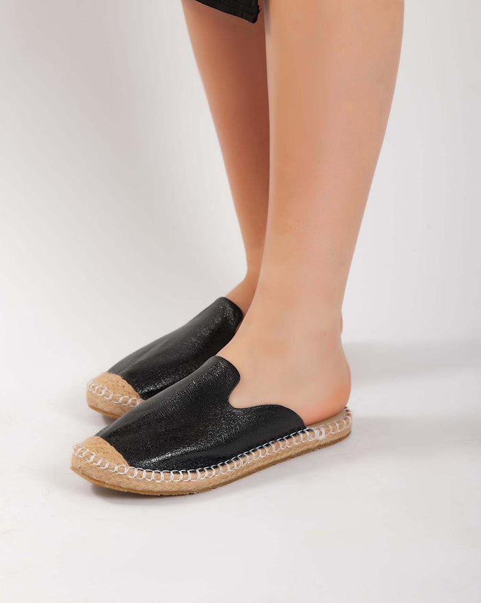 bree Metallic Mules - Black