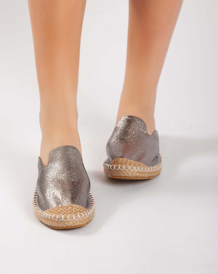 Bree Metallic Mules - Silver