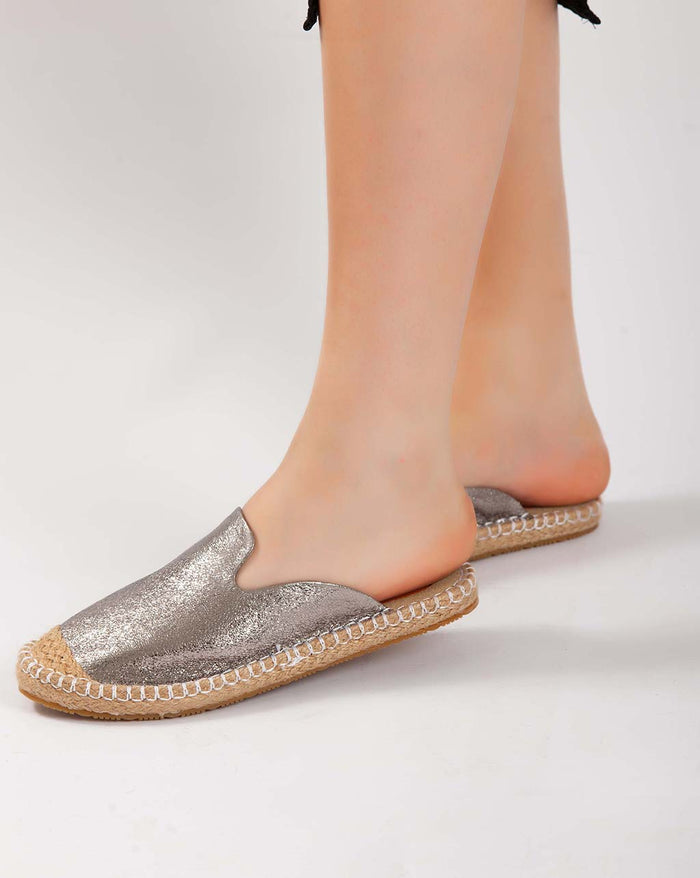bree Metallic Mules - Silver