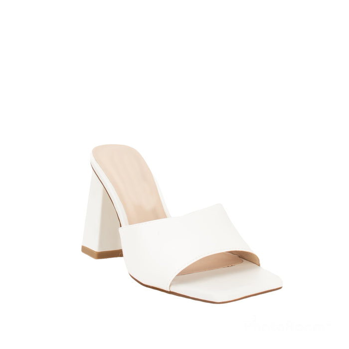 bree Moda block heel mules - White