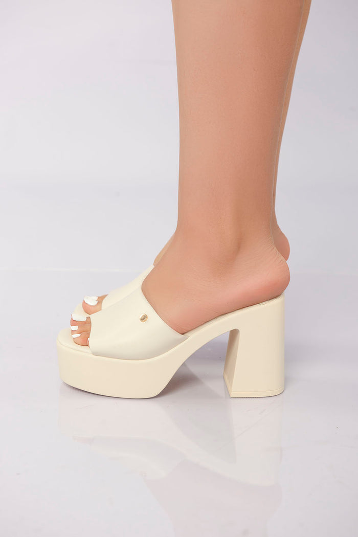 bree Platform Block Mule - Khaki