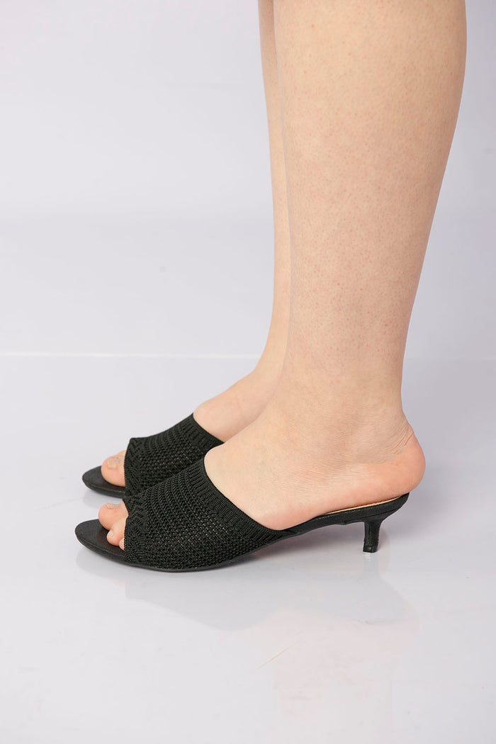 bree Point Weave Heels - Black