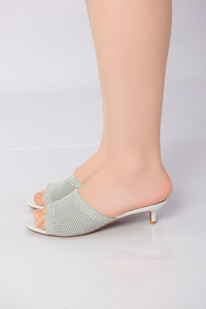 bree Point Weave Heels - Silver
