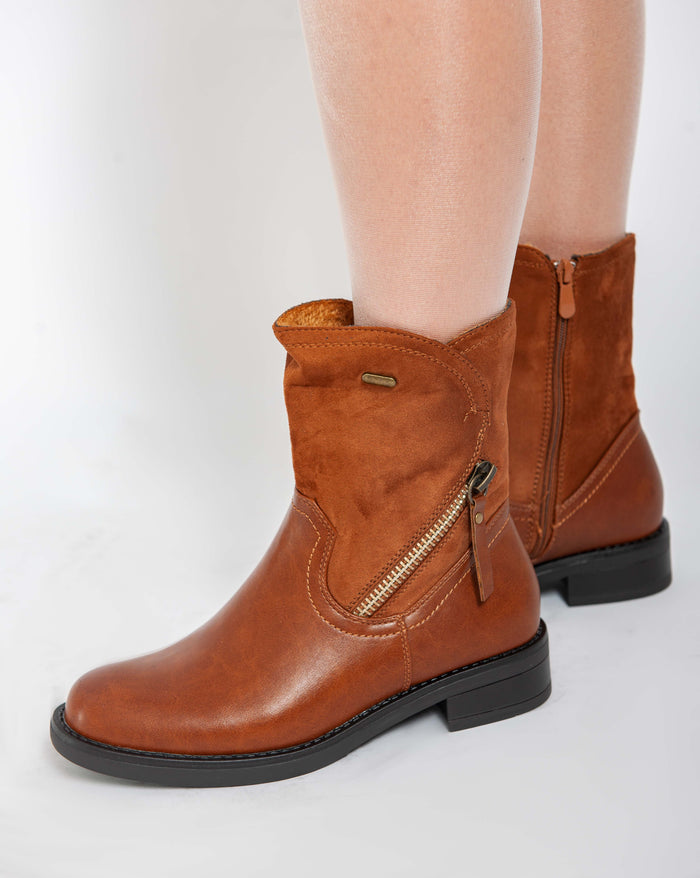 bree Rieker Chunky Ankle Boots - Camel