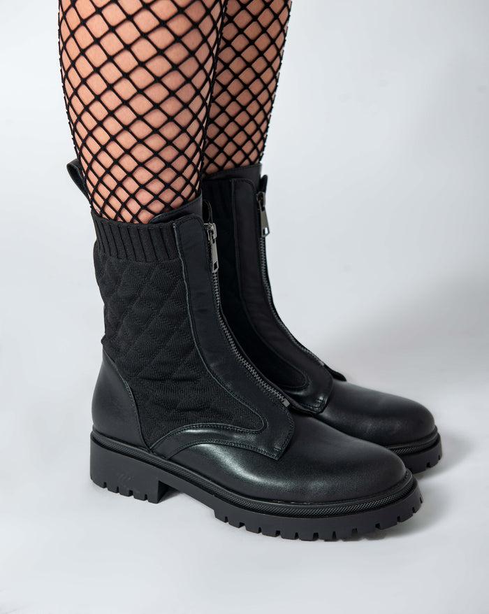 bree Rubberised chuncky boots - Black a