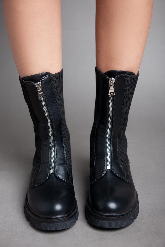 bree Sided Socks - Half Boot - Black