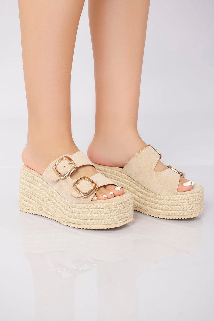 Bree Sierra Buckle Sandal - Khaki