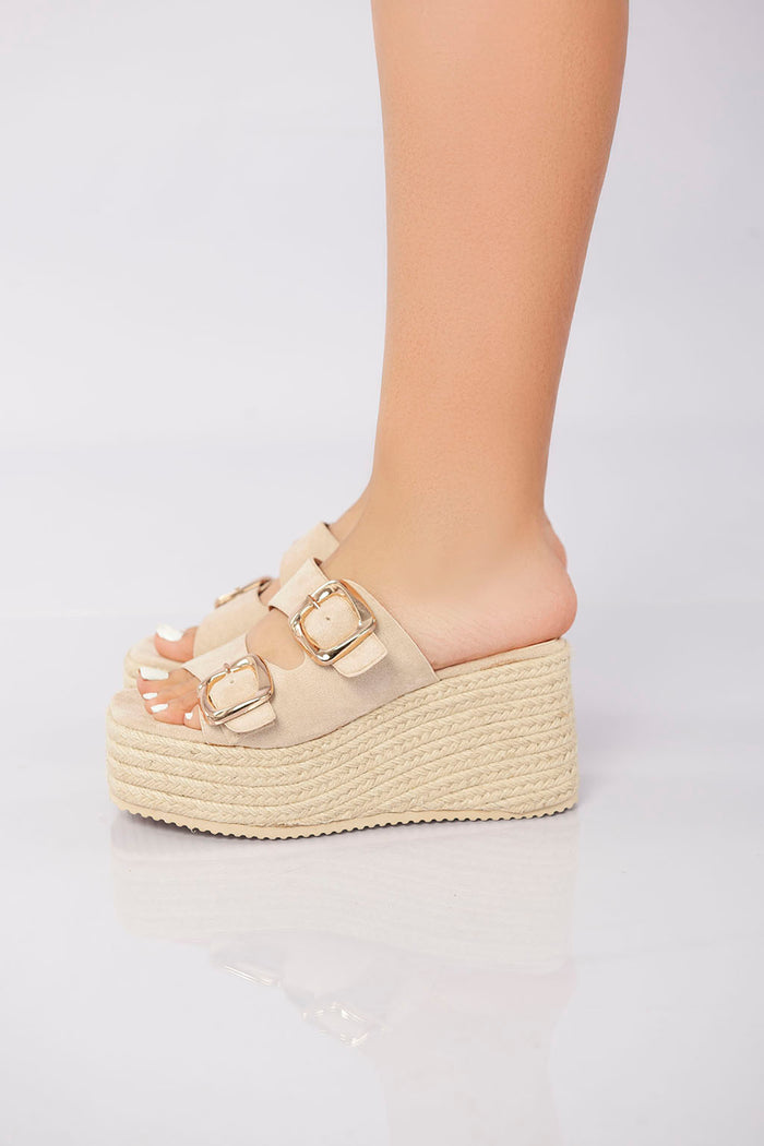 bree Sierra Buckle Sandal - Khaki