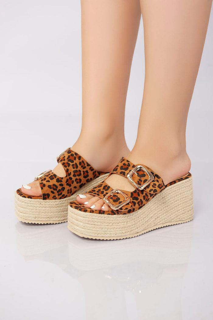 Bree Sierra Buckle Sandal - Leopard