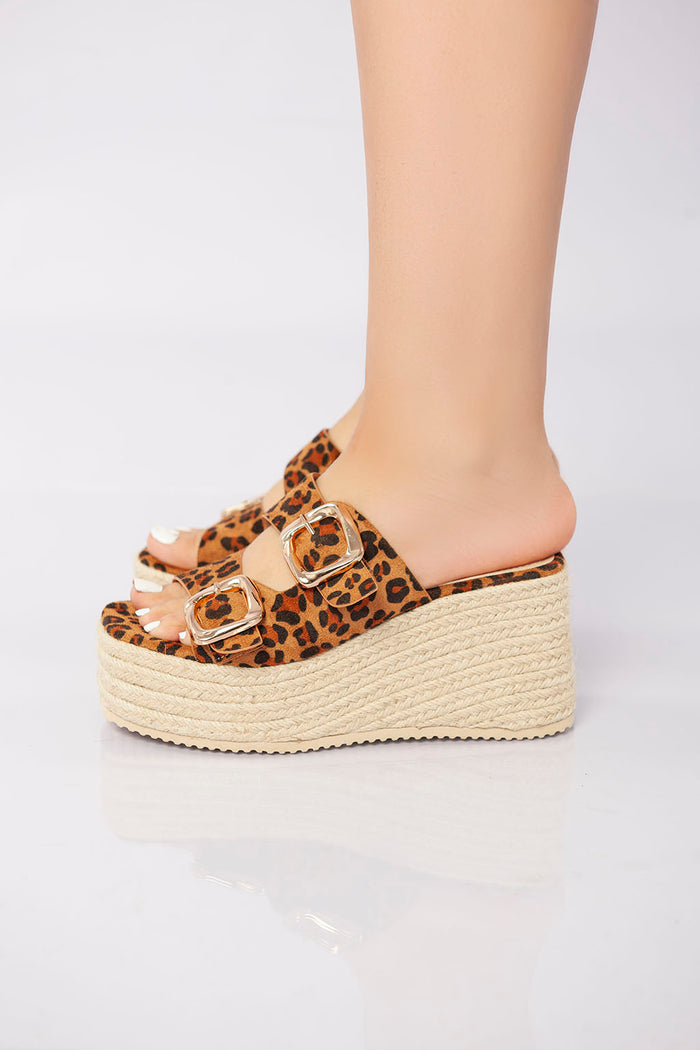 bree Sierra Buckle Sandal - Leopard