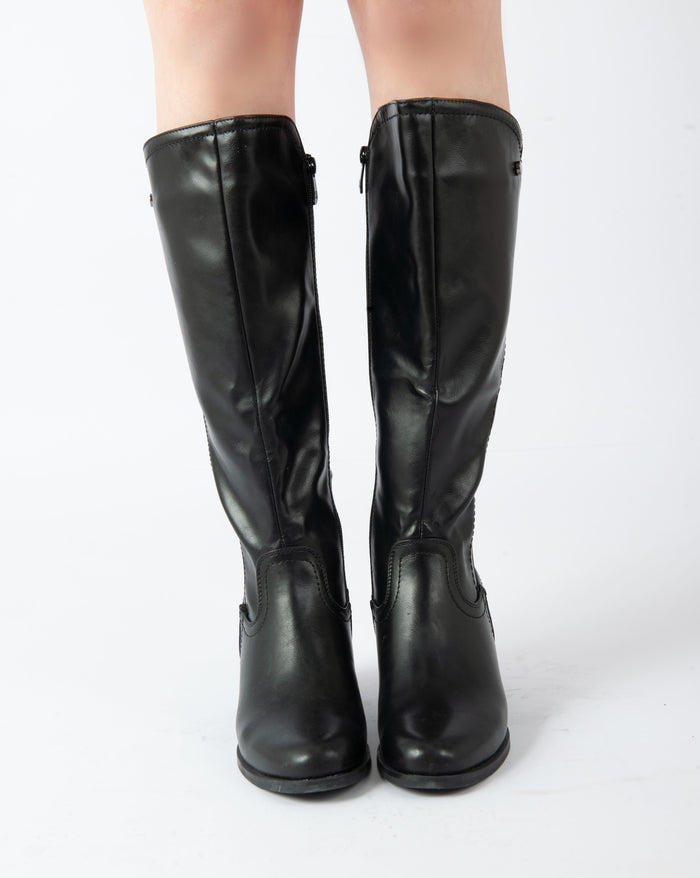 Bree Sleek Mid-Calf Boots - Black