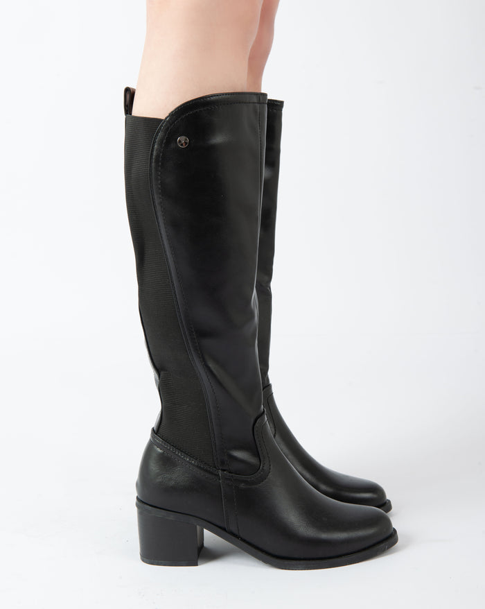Bree Sleek Mid-Calf Boots - Black