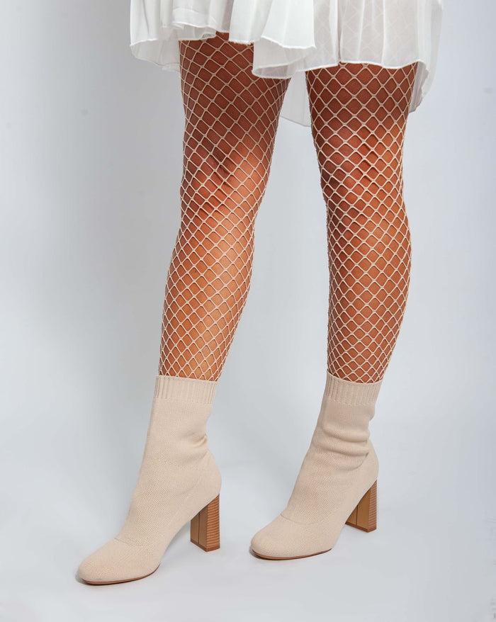 bree Socks Ankle Boot - Beige